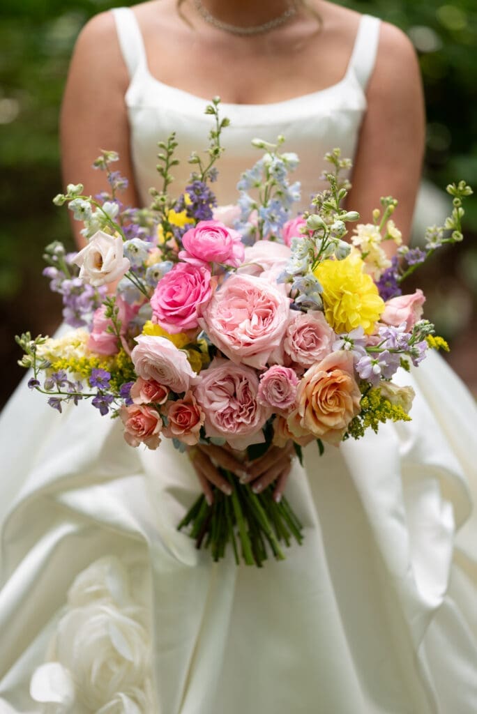 colorful bridal bouquet detail shot. True to color wedding photographer based out of wisconsin