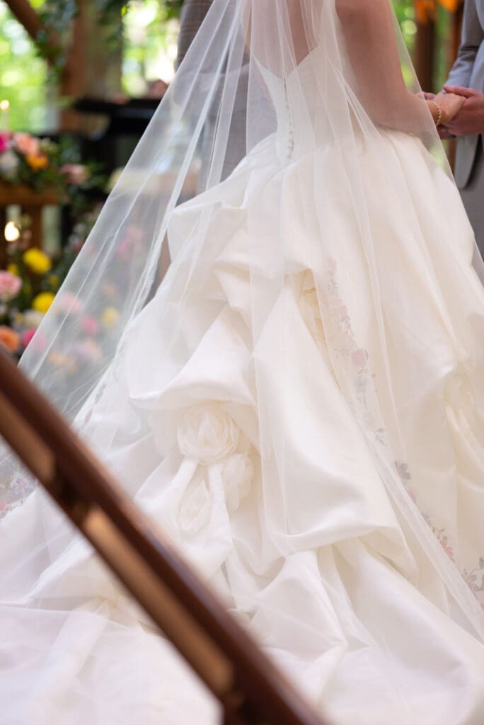 Wedding dress detail photo. True to color true to life wedding photographer from Wisconsin destination wedding photographer