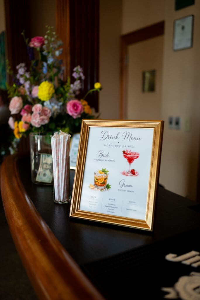 bar drink menu