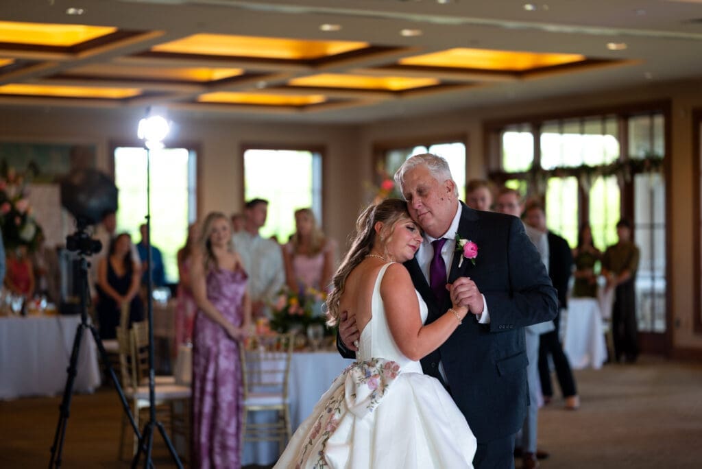 father daughter dance at country club wedding