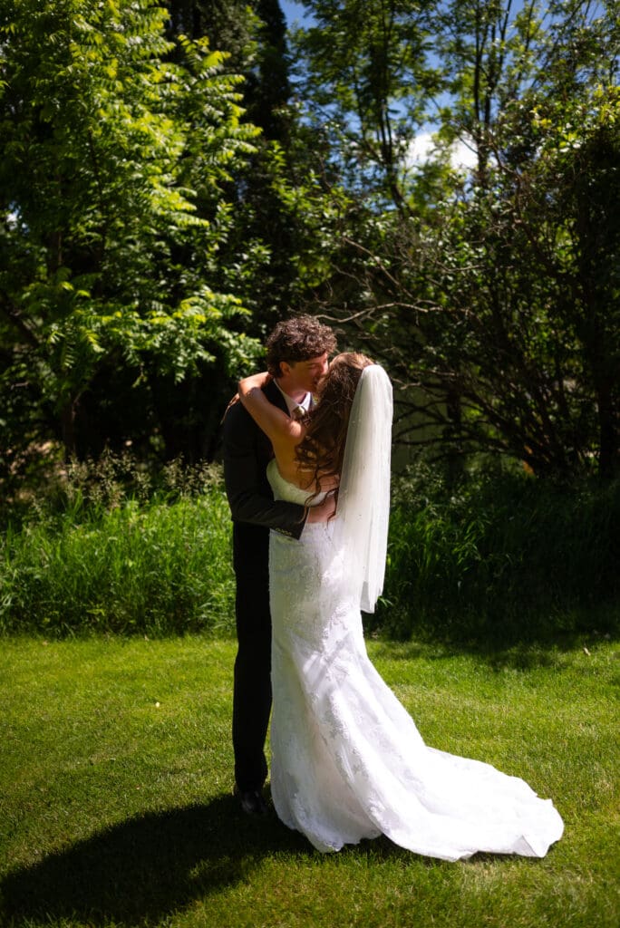 1st look at micro wedding