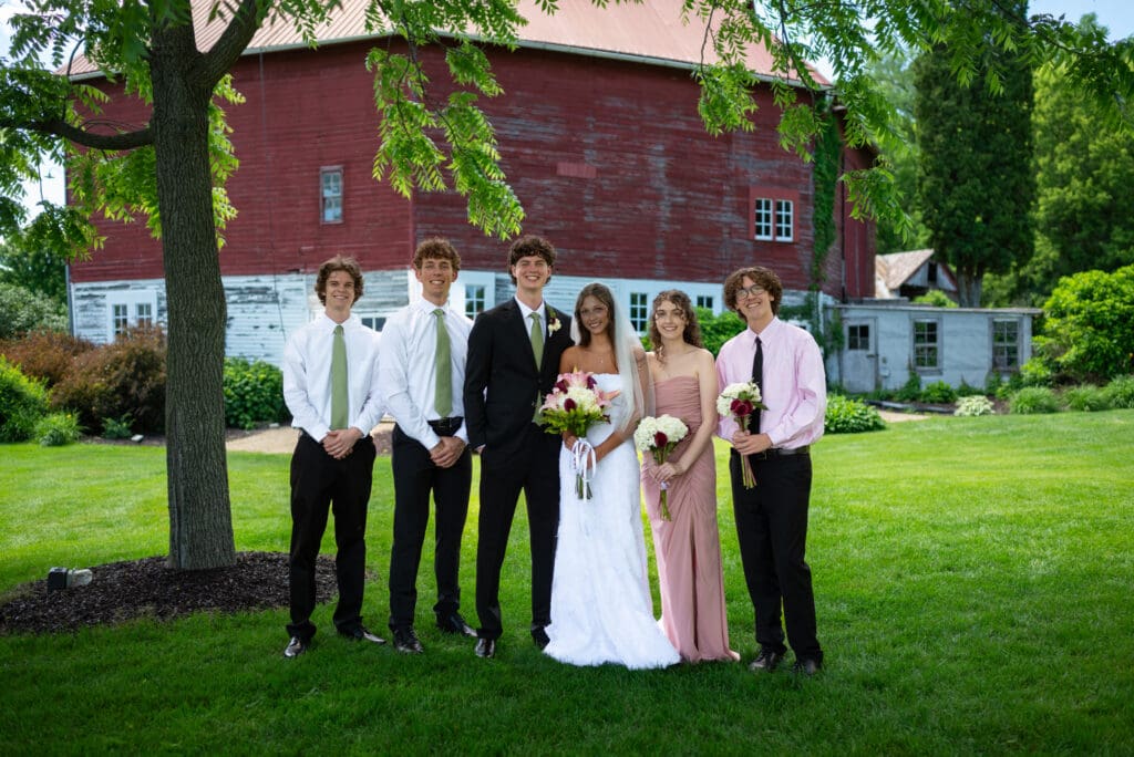 summer micro wedding at pepin wisconsin wedding venue hidden meadow and barn