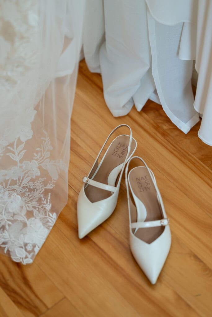 shoes and wedding dress. la crosse wedding photographers for 2027