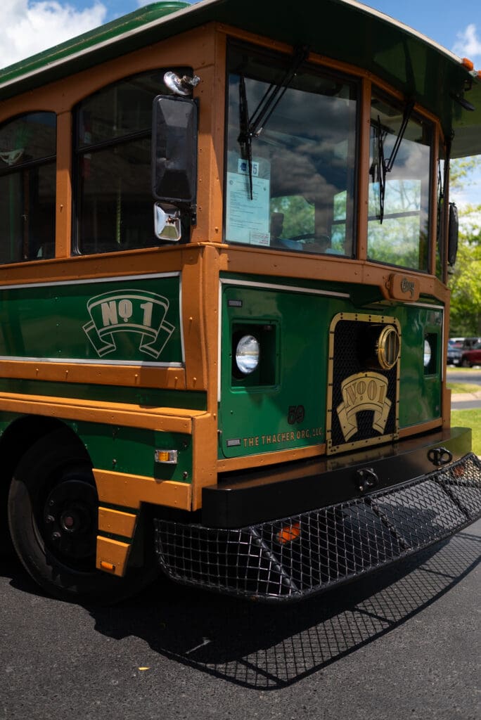 Hot Springs Trolley in Hot Springs, Ar. Wedding transportation. True to color US destination wedding photographers