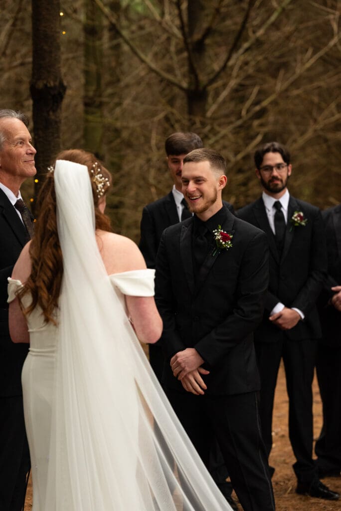 outdoor forest wedding ceremony site