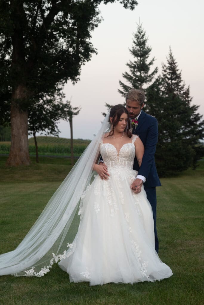 bride and groom portrait