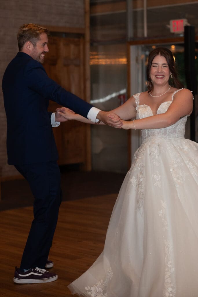 Dancing at wedding reception