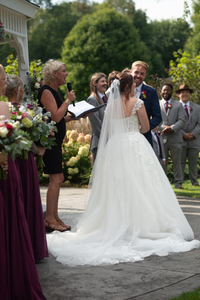 Ceremony photo at blooming barrel