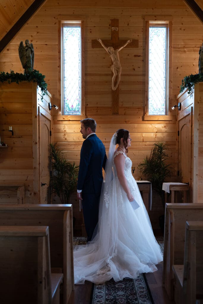 First touch at blooming barrel in Baldwin, wi wedding venue