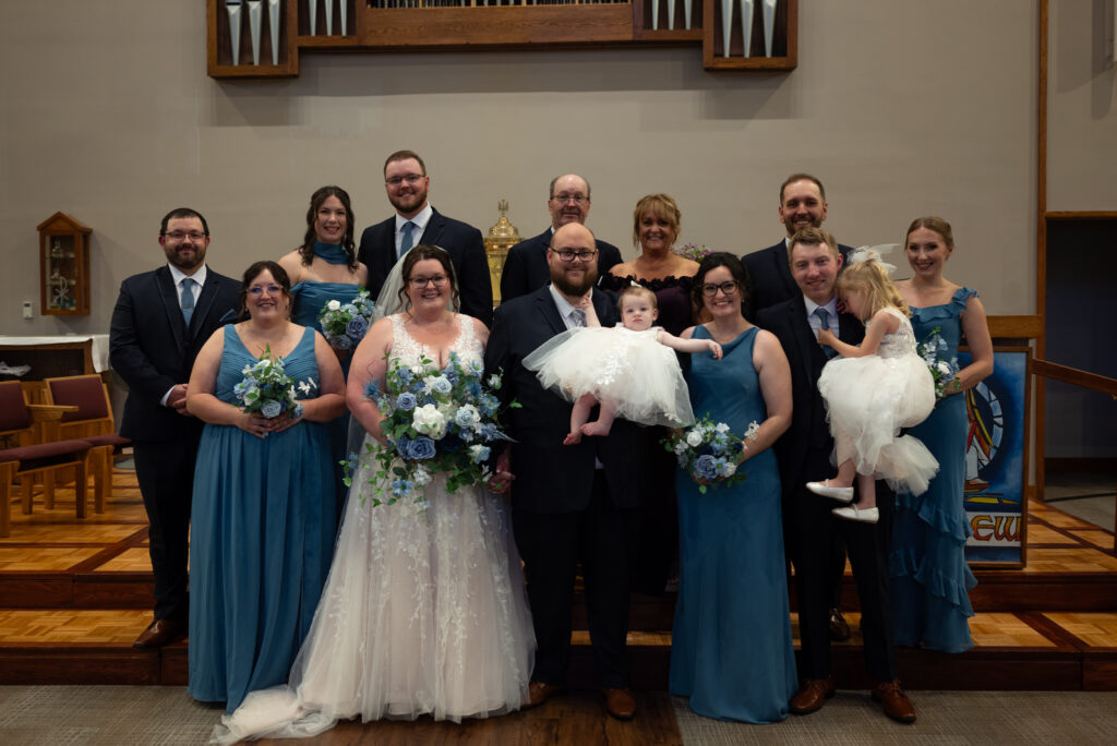Wedding shot list should include specific family portrait groupings, like this Pepin wedding couple did.