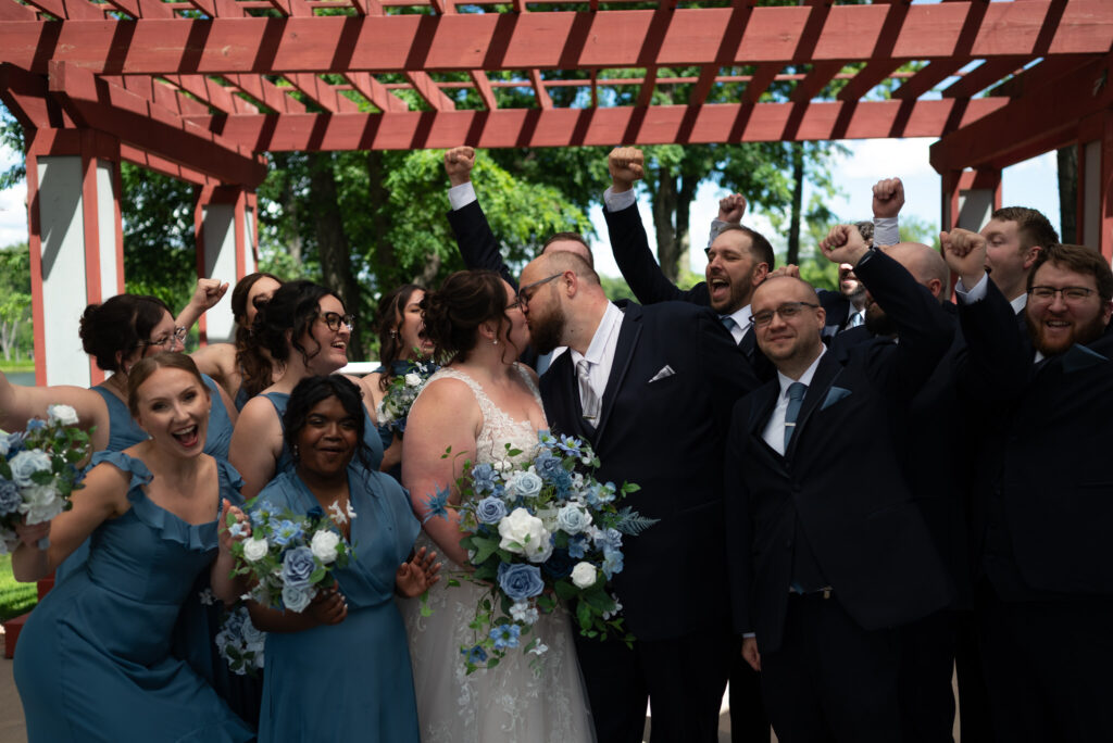 Fun wedding portrait