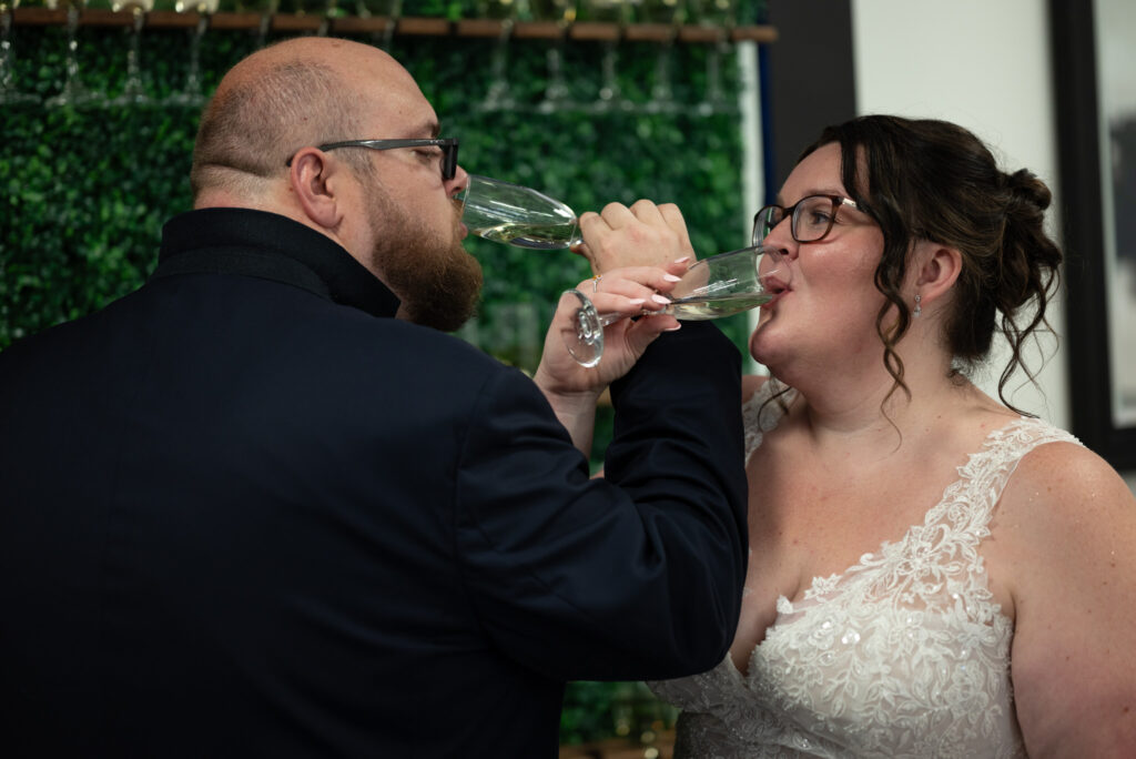 champagne toast wedding reception