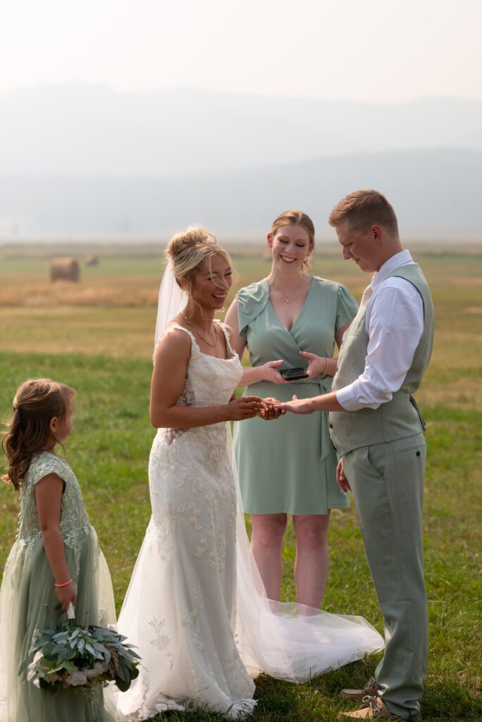 Image of intimate glacier national park micro wedding in Montana