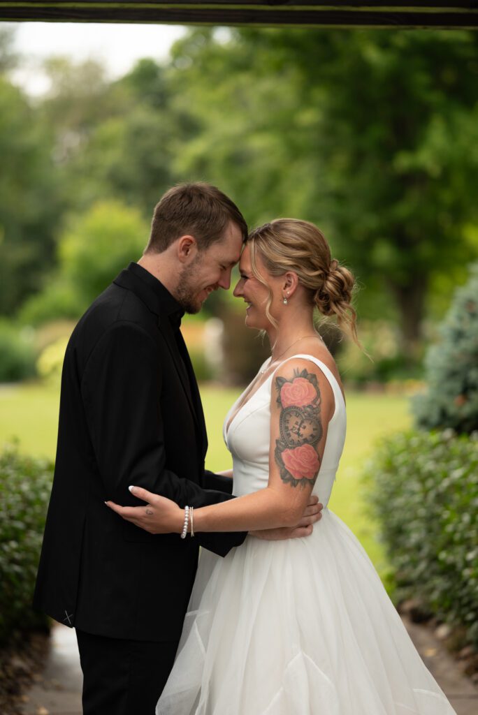 bride and groom portrait