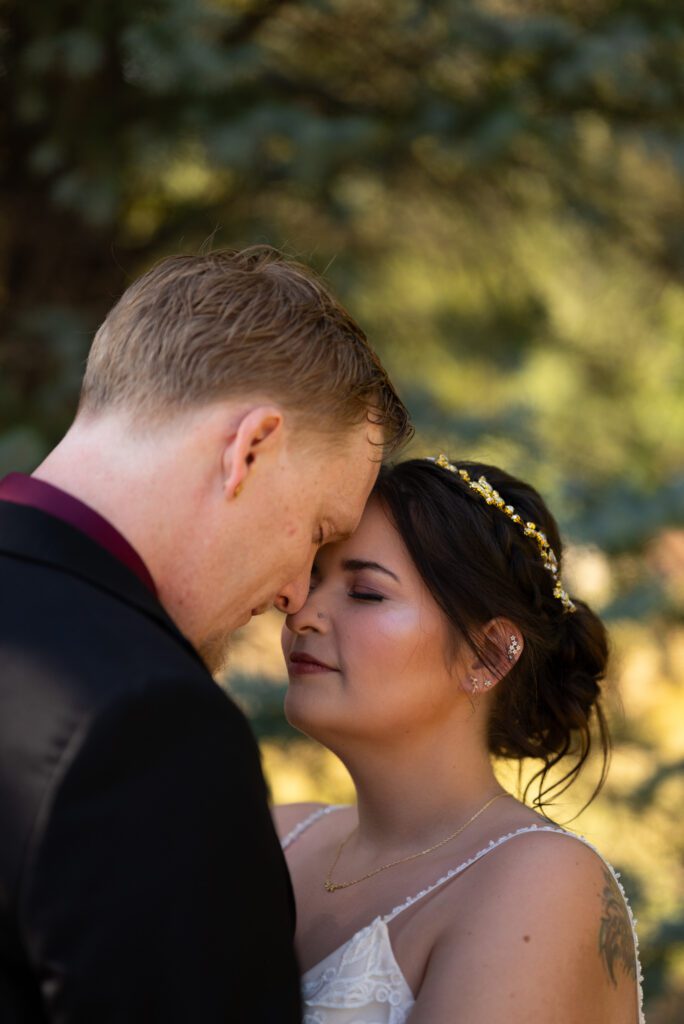 bride and groom portrait