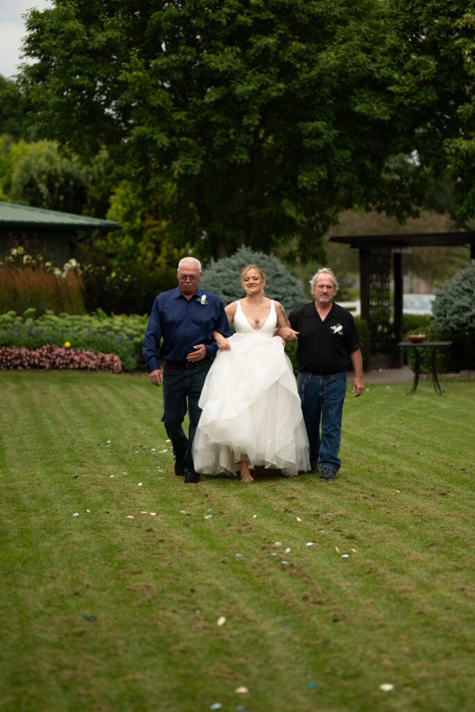 bride walking down aisle