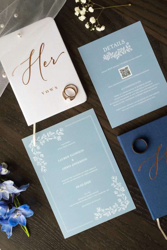 wedding detail flat lay photo
