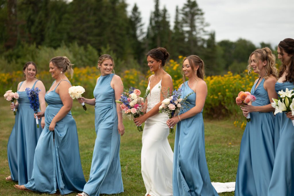 bride and bridesmaids at Superior Shores resort