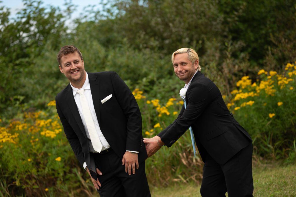 Fun wedding photo
