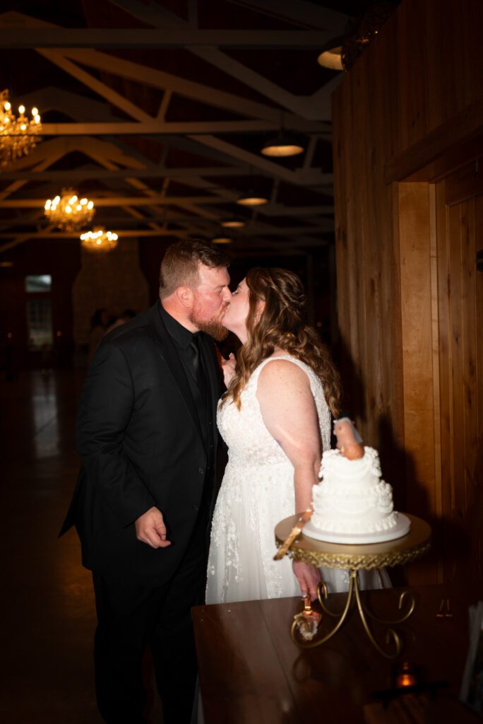 Wedding cake cutting at Hastings wedding venue