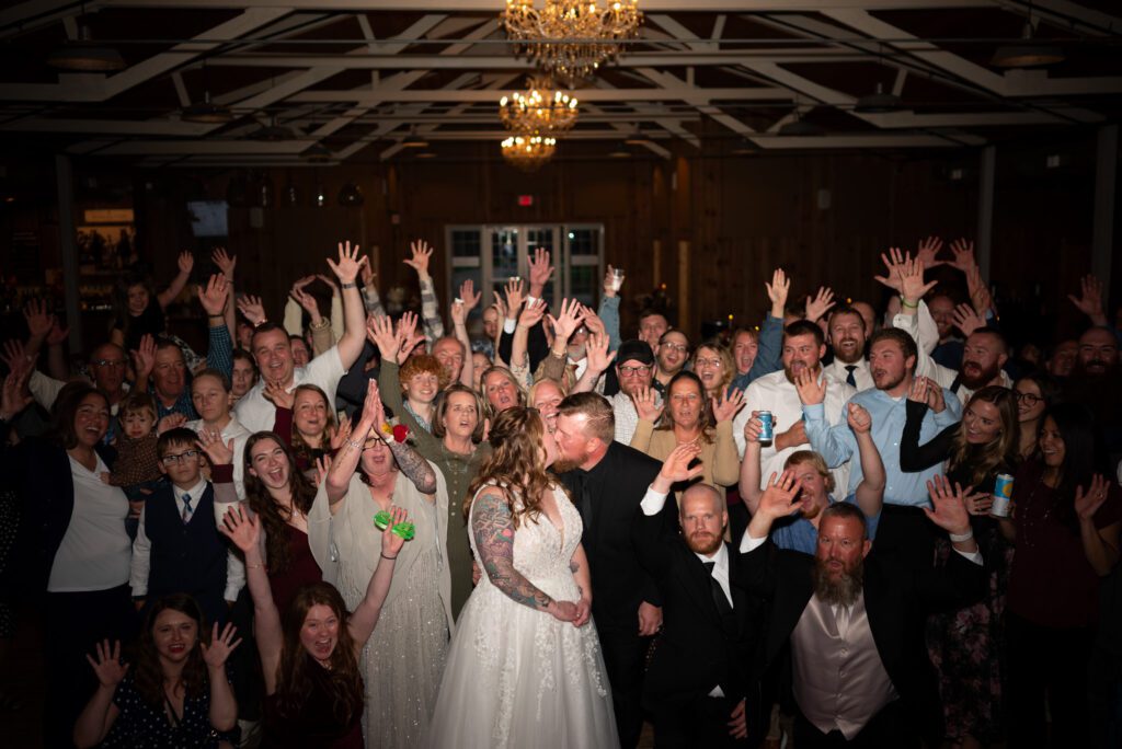 fun group photo for wedding
