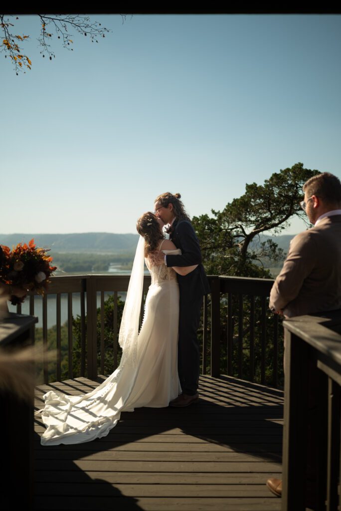 wedding ceremony mid day sun