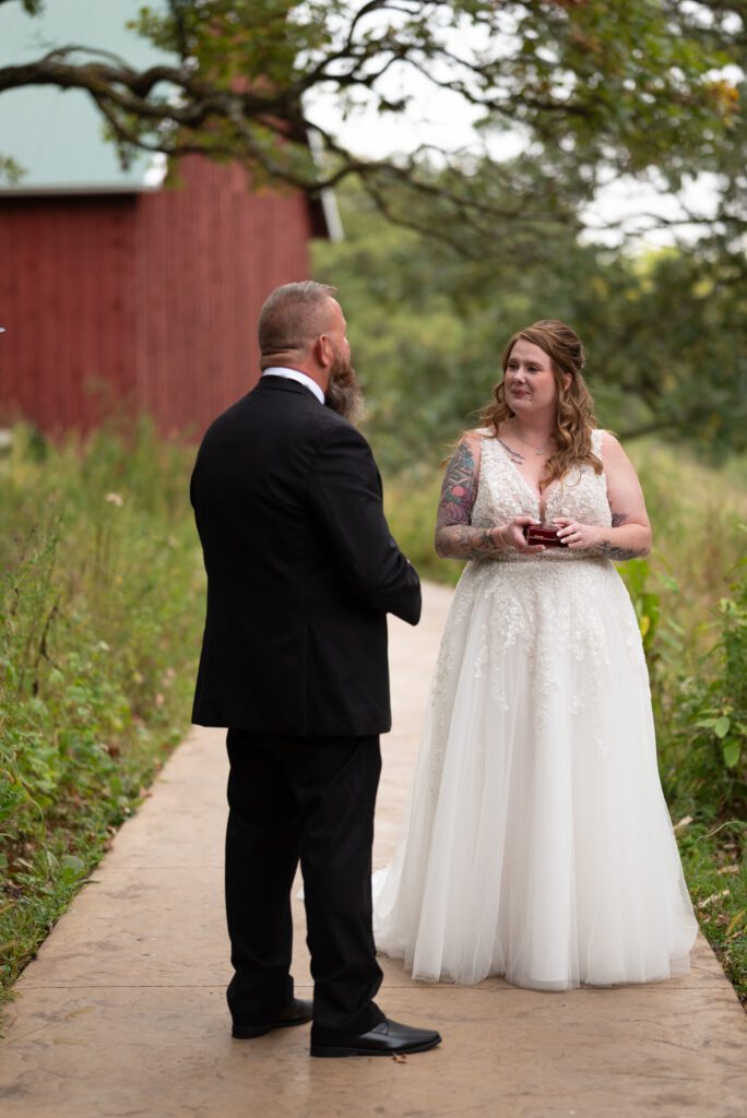 first look with dad at Almquist farm in Hastings