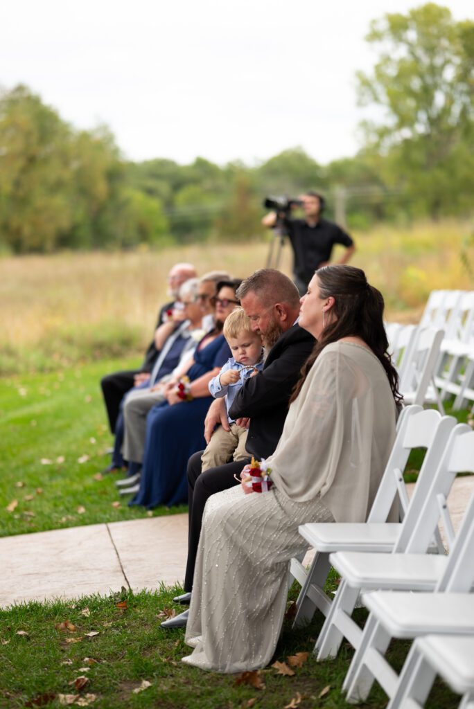 Almquist wedding ceremony outside