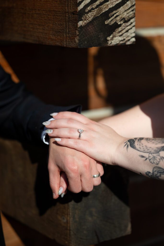 editorial wedding ring detail shot