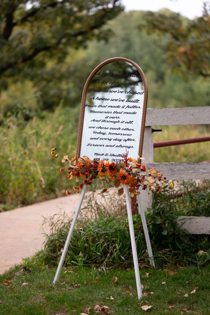 wedding sign mirror