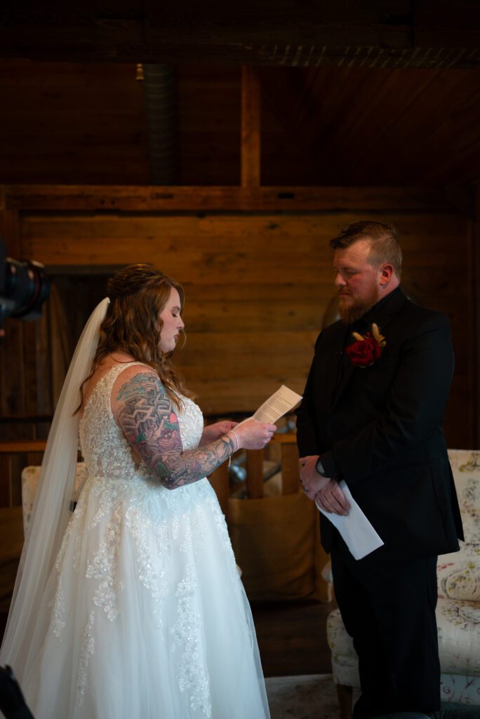 bride and groom private vows