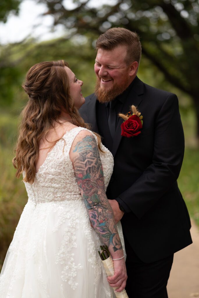bride and groom portrait